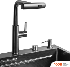 Кухонная мойка ARFEKA ECO AR 680*460 T BLACK PVD NANO DECOR (130196)