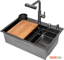 Кухонная мойка ARFEKA ECO AR 680*460 T BLACK PVD NANO (130195)