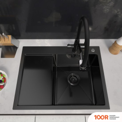 Кухонная мойка ARFEKA ECO AR 650*500 R BLACK PVD NANO (130190)