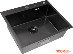 Кухонная мойка ARFEKA ECO AR 600*500 BLACK PVD NANO DECOR VOLCANIC ROCK (130179)