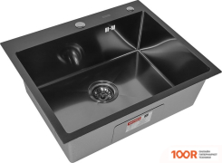 Кухонная мойка ARFEKA ECO AR 600*500 BLACK PVD NANO DECOR MILLET GRAINS (130178)