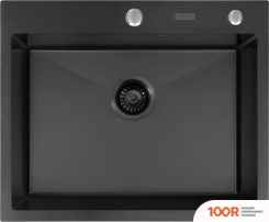 Кухонная мойка ARFEKA ECO AR 600*500 + CМЕСИТЕЛЬ SIRIO BLACK PVD (130174)