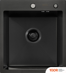 Кухонная мойка ARFEKA ECO AR 450*500 + CМЕСИТЕЛЬ GEMINIA BLACK PVD (130094)