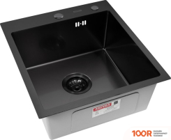 Кухонная мойка ARFEKA ECO AR 450*500 + CМЕСИТЕЛЬ GEMINIA BLACK PVD (130094)