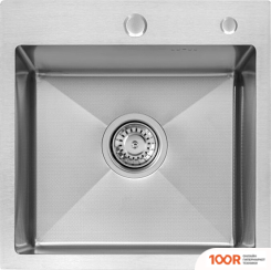 Кухонная мойка ARFEKA ECO AR 450*450 SATIN DECOR MILLET GRAINS (130091)