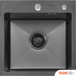 Кухонная мойка ARFEKA ECO AR 450*450 BLACK PVD NANO DECOR MILLET GRAINS (130087)
