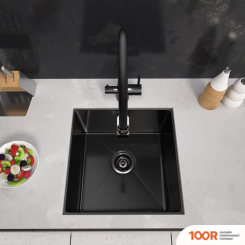 Кухонная мойка ARFEKA ECO AR 450*450 BLACK PVD NANO DECOR MILLET GRAINS (130087)