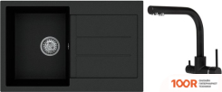 Кухонная мойка Aquasanita TESA SQT101 + AKVADUO 2663 L (ЧЕРНЫЙ МЕТАЛЛИК 601) (129949)