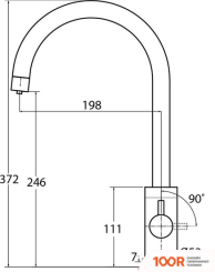Кухонная мойка Aquasanita ROCK SQR 103 + CМЕСИТЕЛЬ SABIADUO 2963 (ЧЕРНЫЙ МЕТАЛЛИК 601) (129877)