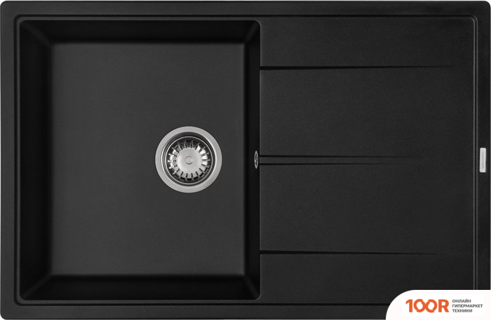 Кухонная мойка Aquasanita ROCK SQR 103 (ЧЕРНЫЙ МЕТАЛЛИК 601) (129873)