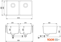 Кухонная мойка Aquasanita ARCA SQA200601 (ЧЕРНЫЙ МЕТАЛЛИК) (129714)