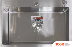 Кухонная мойка AKS Н/СТАЛЬ, ПРЯМОУГОЛЬНАЯ ОДНОЧАШЕВАЯ, 700*460ММ, САТИН, ВРЕЗН НА/ВРОВЕНЬ СТОЛЕШНИЦЕ, (3,2ММ) (129359)