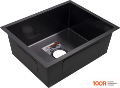 Кухонная мойка AKS Н/СТАЛЬ, ПРЯМОУГОЛЬНАЯ ОДНОЧАШЕВАЯ, 570*460ММ, ЧЕРНЫЙ, УНИВЕРСАЛЬНАЯ, (3,2ММ) (129358)