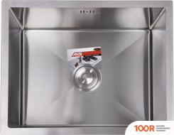 Кухонная мойка AKS Н/СТАЛЬ, ПРЯМОУГОЛЬНАЯ ОДНОЧАШЕВАЯ, 570*460ММ, САТИН, УНИВЕРСАЛЬНАЯ, (3,0ММ) (129357)