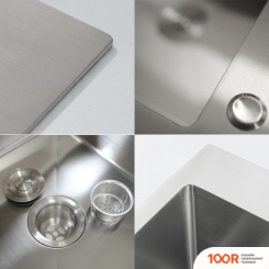 Кухонная мойка AKS Н/СТАЛЬ, ПРЯМОУГОЛЬНАЯ ОДНОЧАШЕВАЯ, 500*450ММ, САТИН, ВРЕЗН НА/ВРОВЕНЬ СТОЛЕШНИЦЕ, (3,2ММ) (129354)