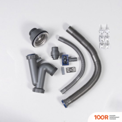 Кухонная мойка AKS Н/СТАЛЬ, ПРЯМОУГОЛЬНАЯ ОДНОЧАШЕВАЯ СО СМЕСИТЕЛЕМ, 750*460ММ, ГРАФИТ, ВРЕЗНАЯ НА/ВРОВЕНЬ СТОЛЕШНИЦЕ, (3,2ММ) (129352)