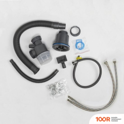 Кухонная мойка AKS Н/СТАЛЬ, ПРЯМОУГОЛЬНАЯ ОДНОЧАШЕВАЯ СО СМЕСИТЕЛЕМ, 750*450ММ, ГРАФИТ, PVD ПОКРЫТИЕ, ВРЕЗН НА/ВРОВЕНЬ СТОЛЕШНИЦЕ, (3,2ММ) (129351)