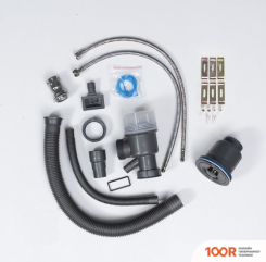 Кухонная мойка AKS Н/СТАЛЬ, ПРЯМОУГОЛЬНАЯ ОДНОЧАШЕВАЯ СО СМЕСИТЕЛЕМ, 400*500ММ, ГРАФИТ, УНИВЕРСАЛЬНАЯ, (3,2ММ) (129350)