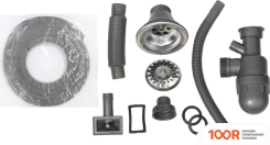 Кухонная мойка AKS Н/СТАЛЬ, КРУГЛАЯ ОДНОЧАШЕВАЯ, D510ММ, ДЕКОРИРОВАННЫЙ ХРОМ, ВРЕЗН НА СТОЛЕЩНИЦУ, (0,8ММ) (129348)