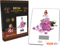 Кухонные весы Матрена MA-037 (ПИОНЫ) (128257)