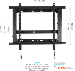 Кронштейн Onkron PRO7M (ЧЕРНЫЙ) (126704)