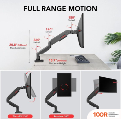 Кронштейн Koorui KR20Y SINGLE MONITOR MOUNT (126583)