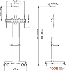 Кронштейн Arm Media PT-STAND-8 (ЧЕРНЫЙ) (126108)