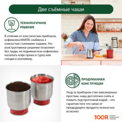 Кофемолка Marta MT-CG2182B (КРАСНЫЙ РУБИН) (125868)