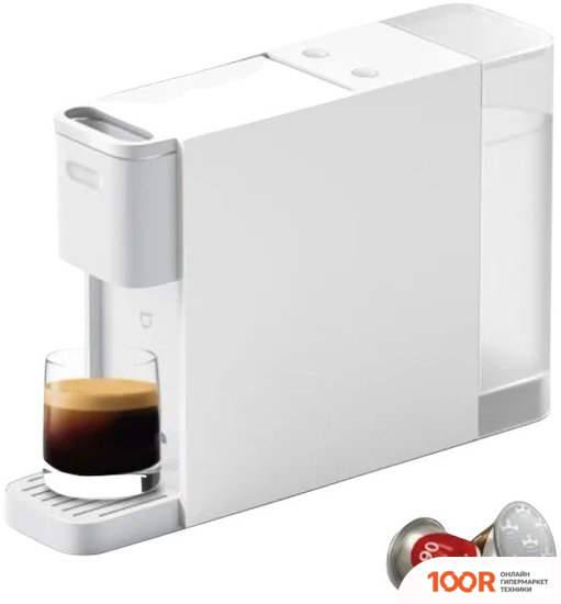 Кофемашина Xiaomi MIJIA CAPSULE COFFEE MACHINE S1301 (С ПЕРЕХОДНИКОМ НА ЕВРОВИЛКУ, БЕЛЫЙ) (125435)