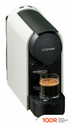 Кофемашина Scishare CAPSULE COFFEE MACHINE S1104 (С ПЕРЕХОДНИКОМ НА ЕВРОВИЛКУ, БЕЛЫЙ) (125038)