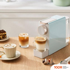 Кофемашина Scishare CAPSULE COFFEE MACHINE MINI S1201 (С ПЕРЕХОДНИКОМ НА ЕВРОВИЛКУ, ЗЕЛЕНЫЙ) (125035)