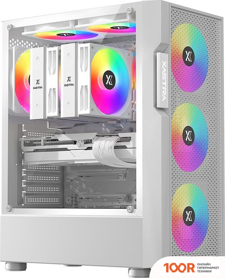 Корпус XASTRA A302 4FRGB WH (БЕЛЫЙ) (123121)