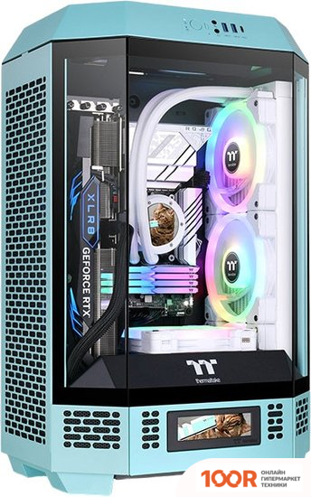 Корпус Thermaltake THE TOWER 300 TURQUOISE CA-1Y4-00SBWN-00 (123025)