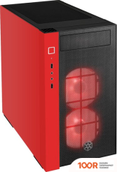 Корпус SilverStone RL08 (ЧЕРНЫЙ/КРАСНЫЙ) (122886)