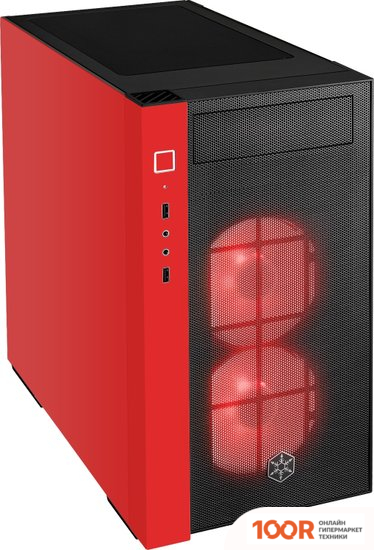 Корпус SilverStone RL08 (ЧЕРНЫЙ/КРАСНЫЙ) (122886)