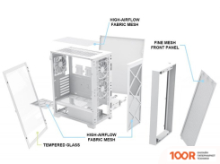 Корпус Montech AIR 1000 LITE (БЕЛЫЙ) (122340)