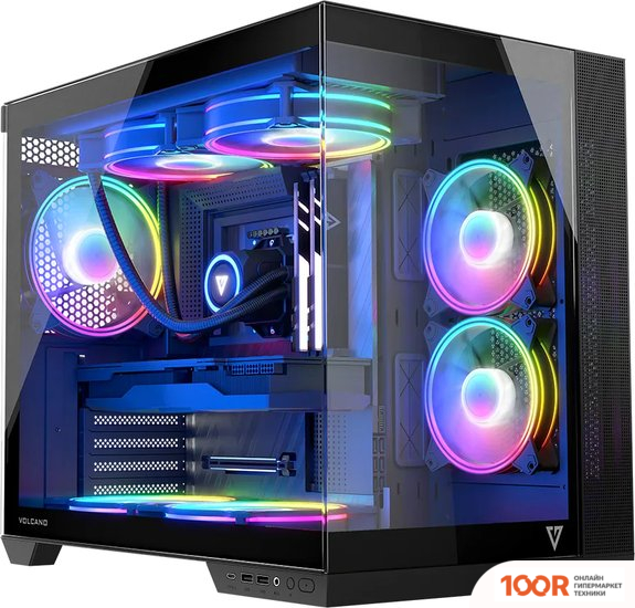 Корпус MODECOM VOLCANO PANORAMA APEX ARGB 7F MIDI (ТЕМНО-СЕРЫЙ) (122327)