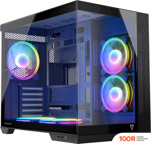Корпус MODECOM VOLCANO PANORAMA APEX ARGB 5F MIDI (ТЕМНО-СЕРЫЙ) (122325)
