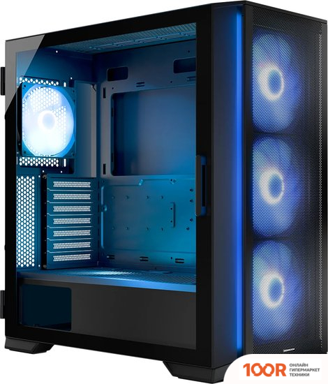 Корпус MODECOM HORIZON ARGB FLOW MIDI (ЧЕРНЫЙ) (122300)