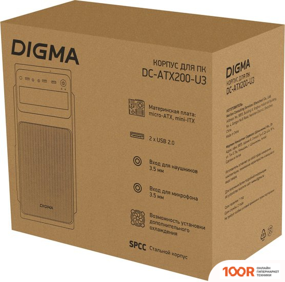 Корпус Digma DC-ATX200-U3 (120965)