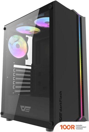 Корпус dark Flash DK151 (ЧЕРНЫЙ) (120862)