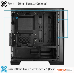 Корпус AeroCool CYLON MINI TEMPERED GLASS (БЕЛЫЙ) (120336)