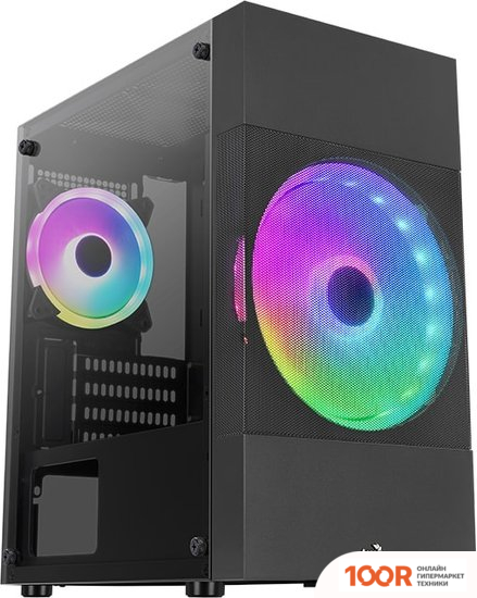 Корпус AeroCool ATOMIC LITE-G-BK-V2 (120311)