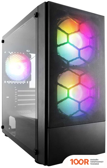 Корпус 1stPlayer FIREBASE X4-M-BK-2F1P-1F1 (120056)