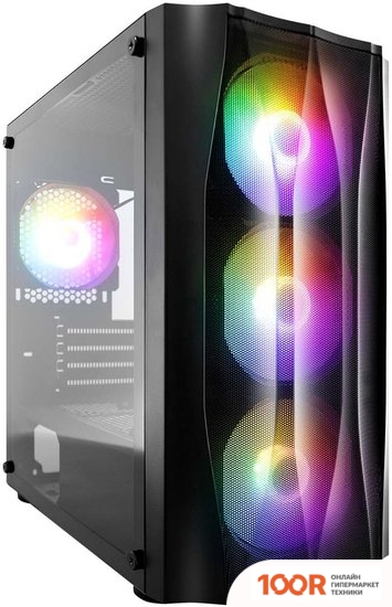 Корпус 1stPlayer FIREBASE X3-M-BK-4F1 (120053)