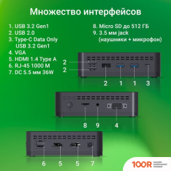 Компьютер Digma MINI OFFICE DPN5-8CXW01 (78463)