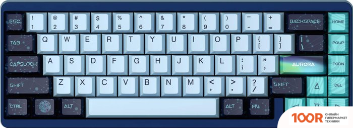 Клавиатура Varmilo MUSE65 AURORA (GATERON KS-20 MAGNETIC WHITE, НЕТ КИРИЛЛИЦЫ) (73011)