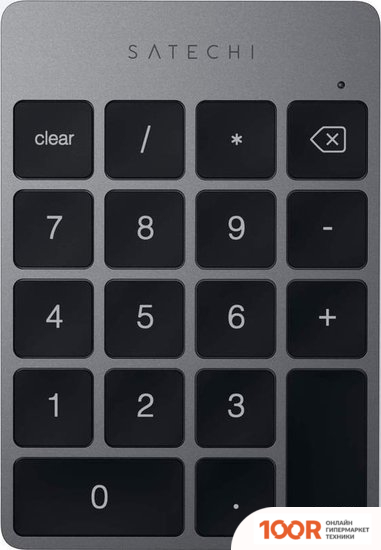 Клавиатура Satechi ALUMINUM SLIM RECHARGEABLE BLUETOOTH KEYPAD (СЕРЫЙ КОСМОС) (72817)