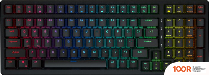Клавиатура Royal Kludge RK98 RGB (ЧЕРНЫЙ, RK RED) (72797)