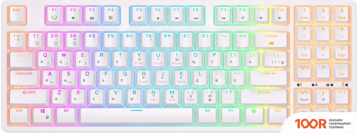 Клавиатура Royal Kludge RK92 RGB (БЕЛЫЙ, RK RED) (72790)